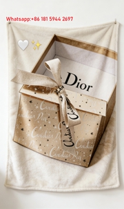 Christian Dior Gift Box Flannel Sofa Throw Blanket D168